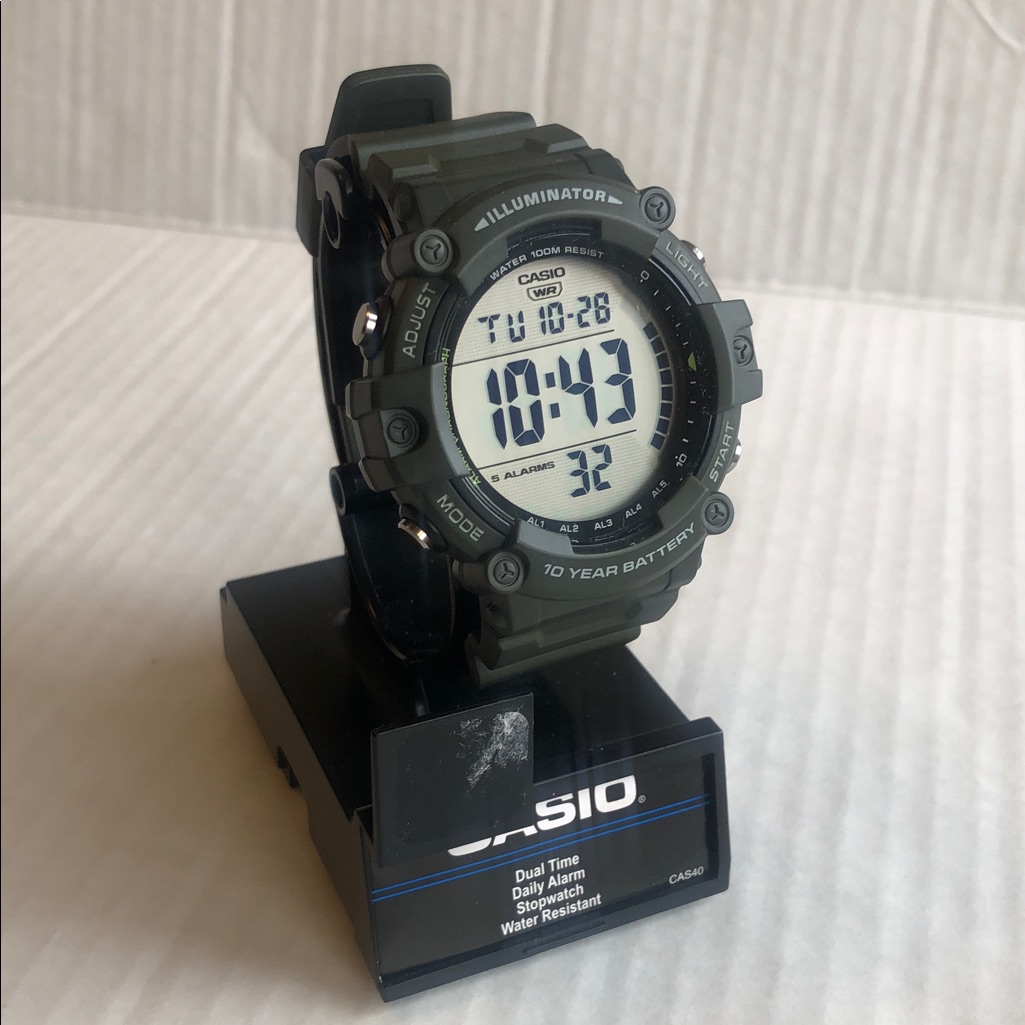 Casio Olive Green Digital Sports Watch